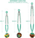 Kitchen Tongs, U-Taste 7/9/12 inches Cooking Tongs, with 600ºF High Heat-Resistant Non-Stick Silicone Tips, 18/8 Stainless Steel Handle, for Food Grill, Salad, BBQ, Frying, Serving, Pack of 3(Teal)
